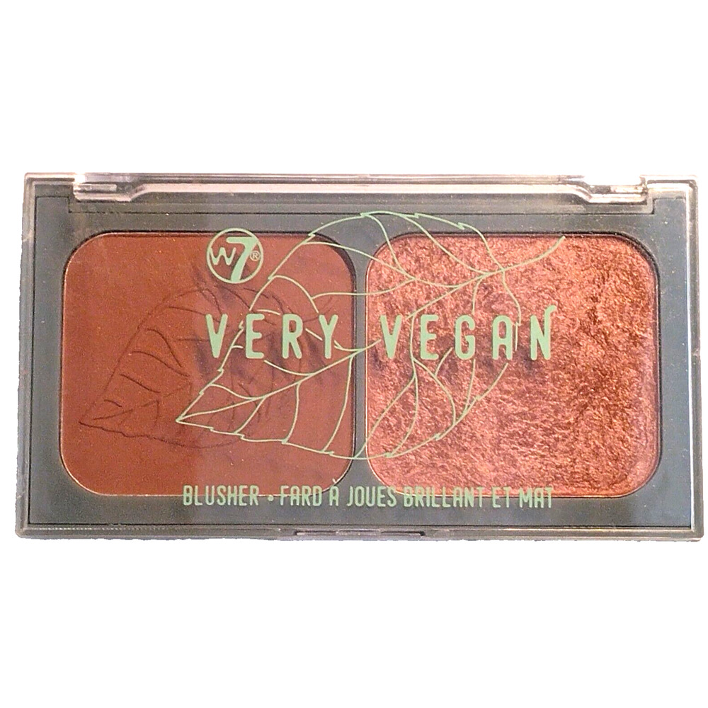 W7 Very Vegan Blusher Duo Plumeria 2 Blush Shades Matte & Shimmer Finish!